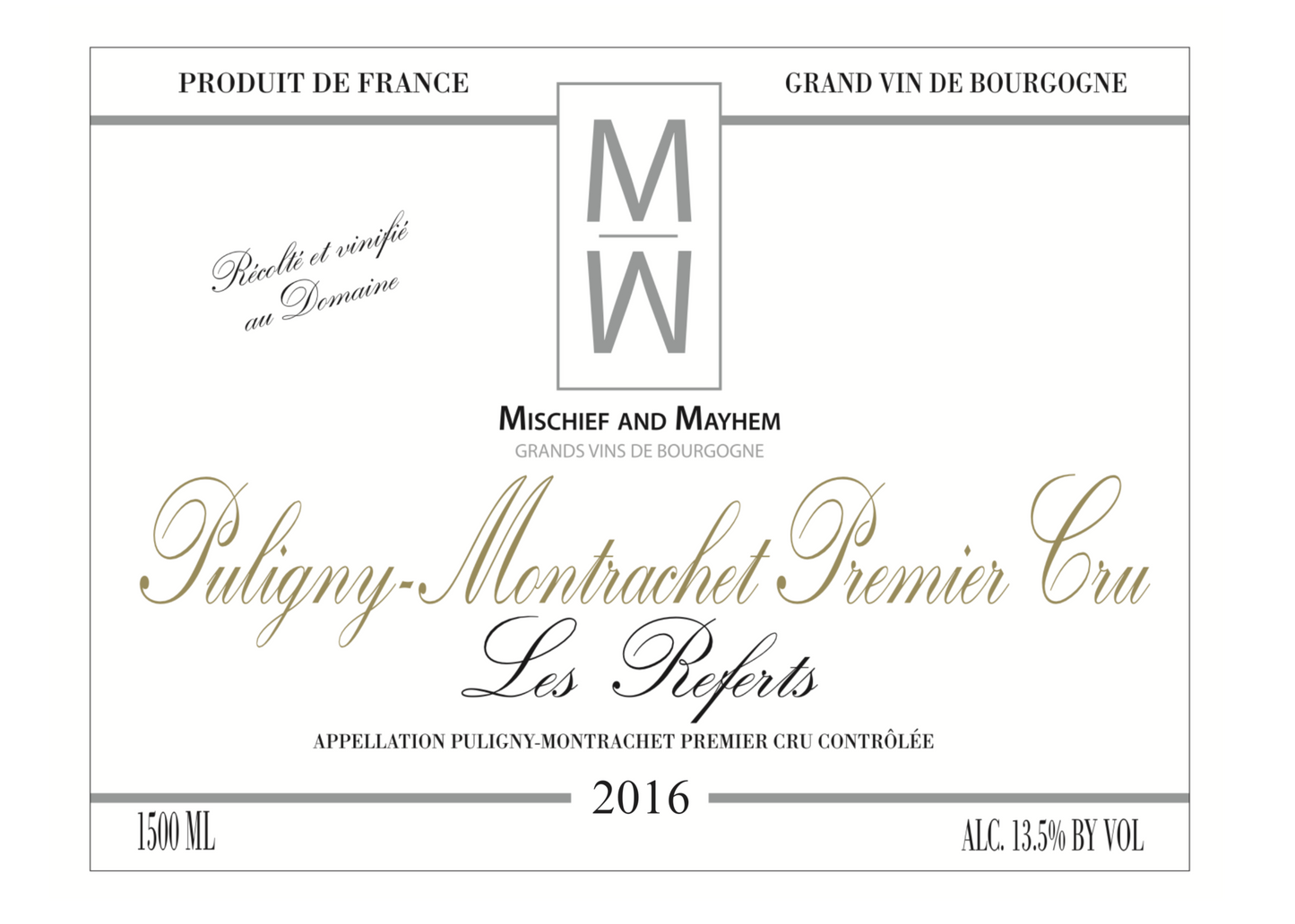 Puligny-Montrachet Les Referts Premier Cru, 2017