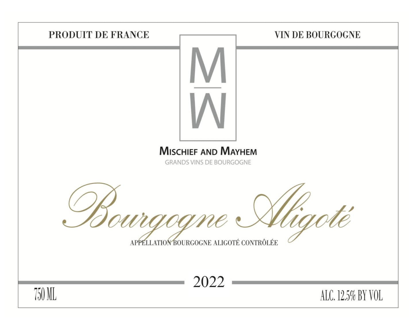 Bourgogne Aligoté, 2022