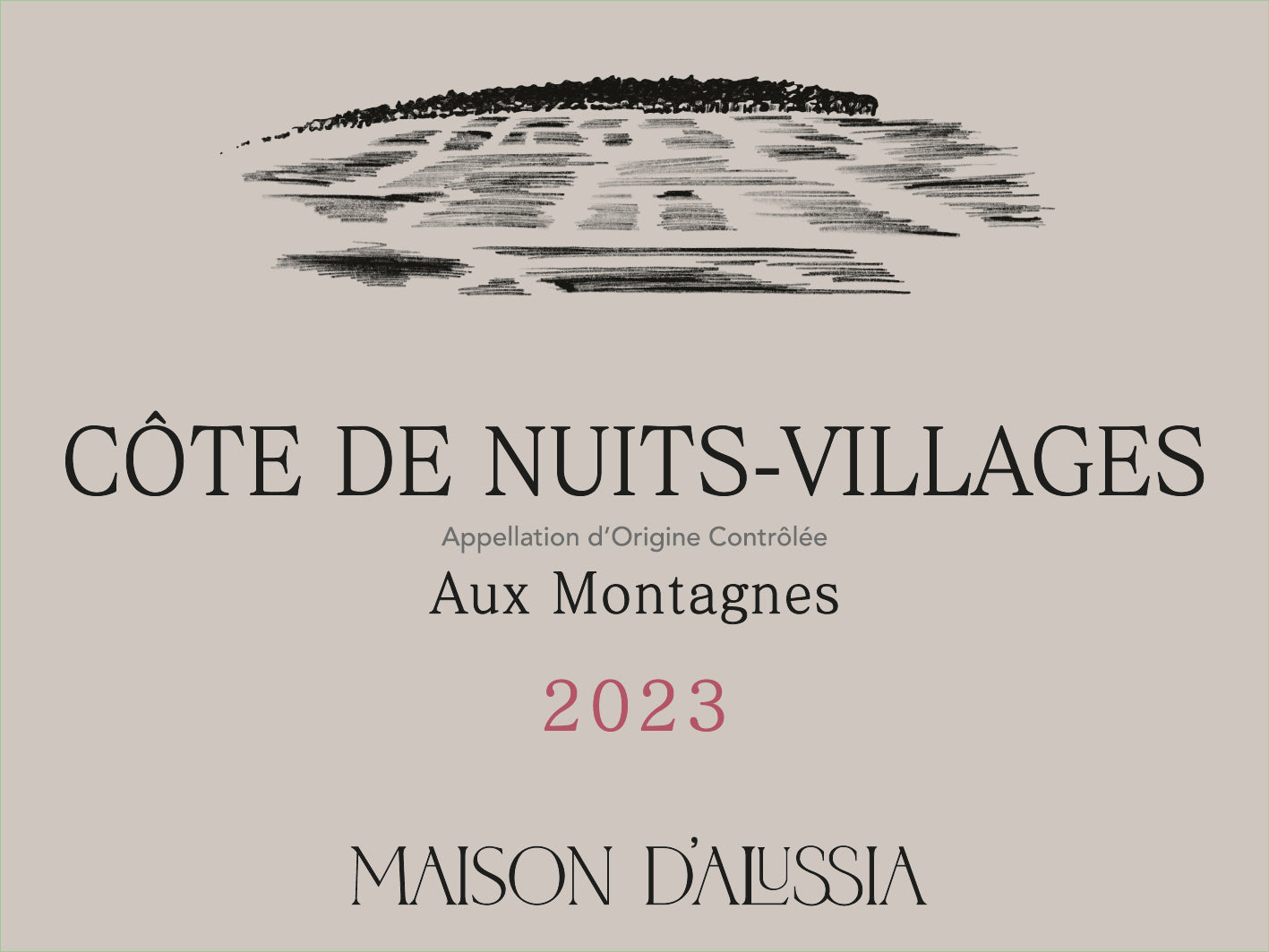 Côte de Nuits-Villages Aux Montagnes, 2023