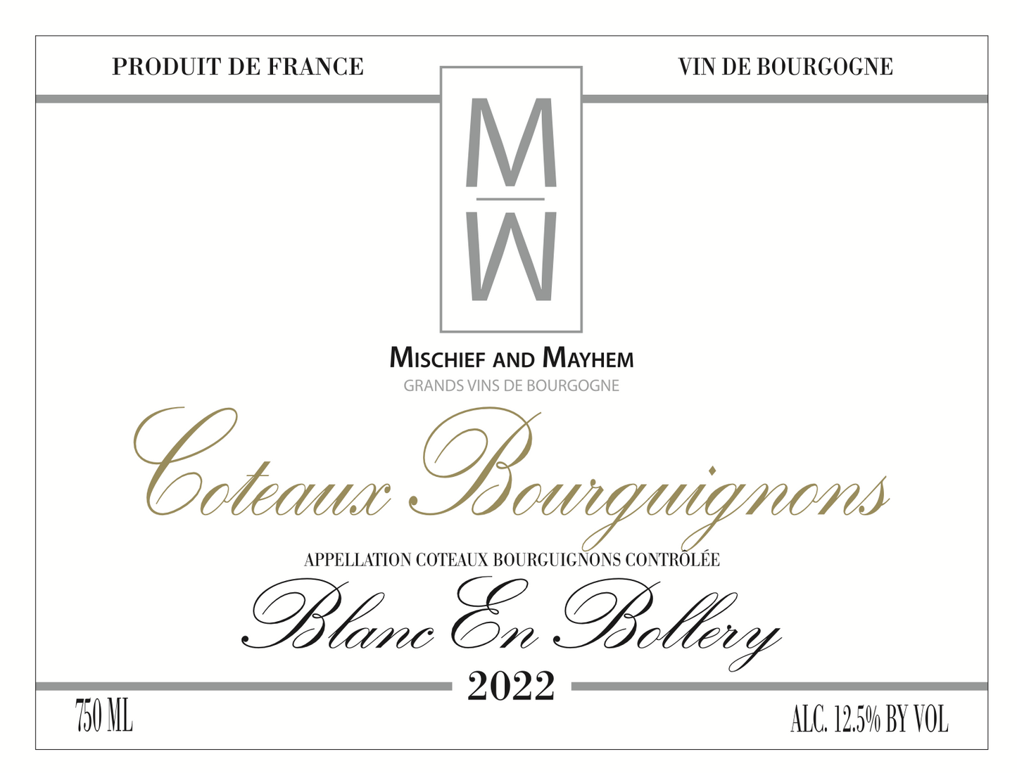 Coteaux Bourguignons Blanc En Bollery, 2022